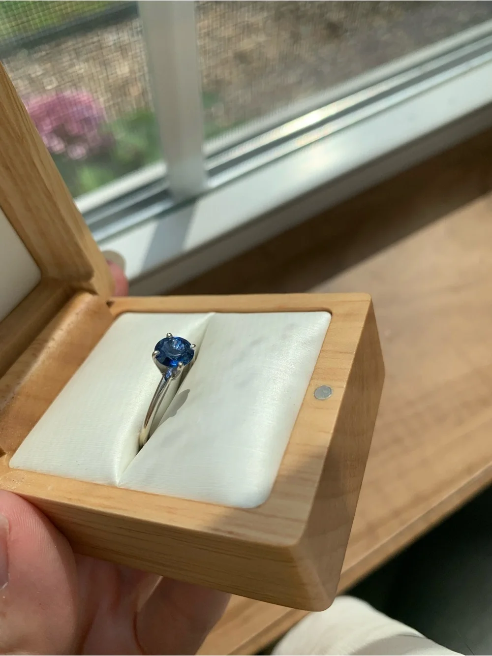 Brilliant Earth Blue Sapphire and Diamond Band Set